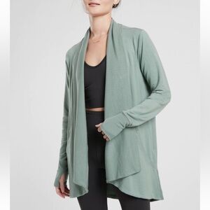 Athleta Pranayama Nirvana Modal Wrap Open Front Cardigan Plus Size